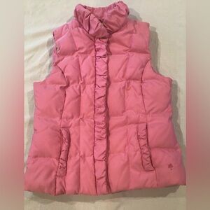 Lilly Pulitzer Pink Down Fill Puffer Vest Women Medium